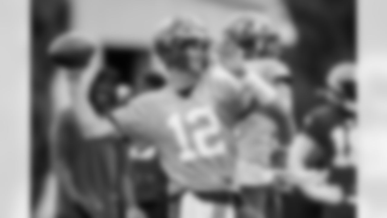 TAMPA, FL - November 09, 2022 - Quarterback Tom Brady #12 of the Tampa Bay Buccaneers during practice at AdventHealth Training Center. Photo By Tori Richman/Tampa Bay Buccaneers