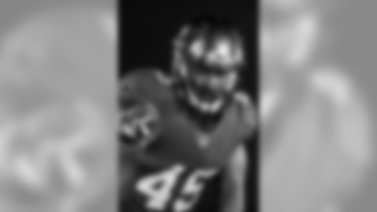 TAMPA, FL - Inside Linebacker Devin White #45 in the Buccaneers' new alternate uniform. Photo by Tampa Bay Buccaneers