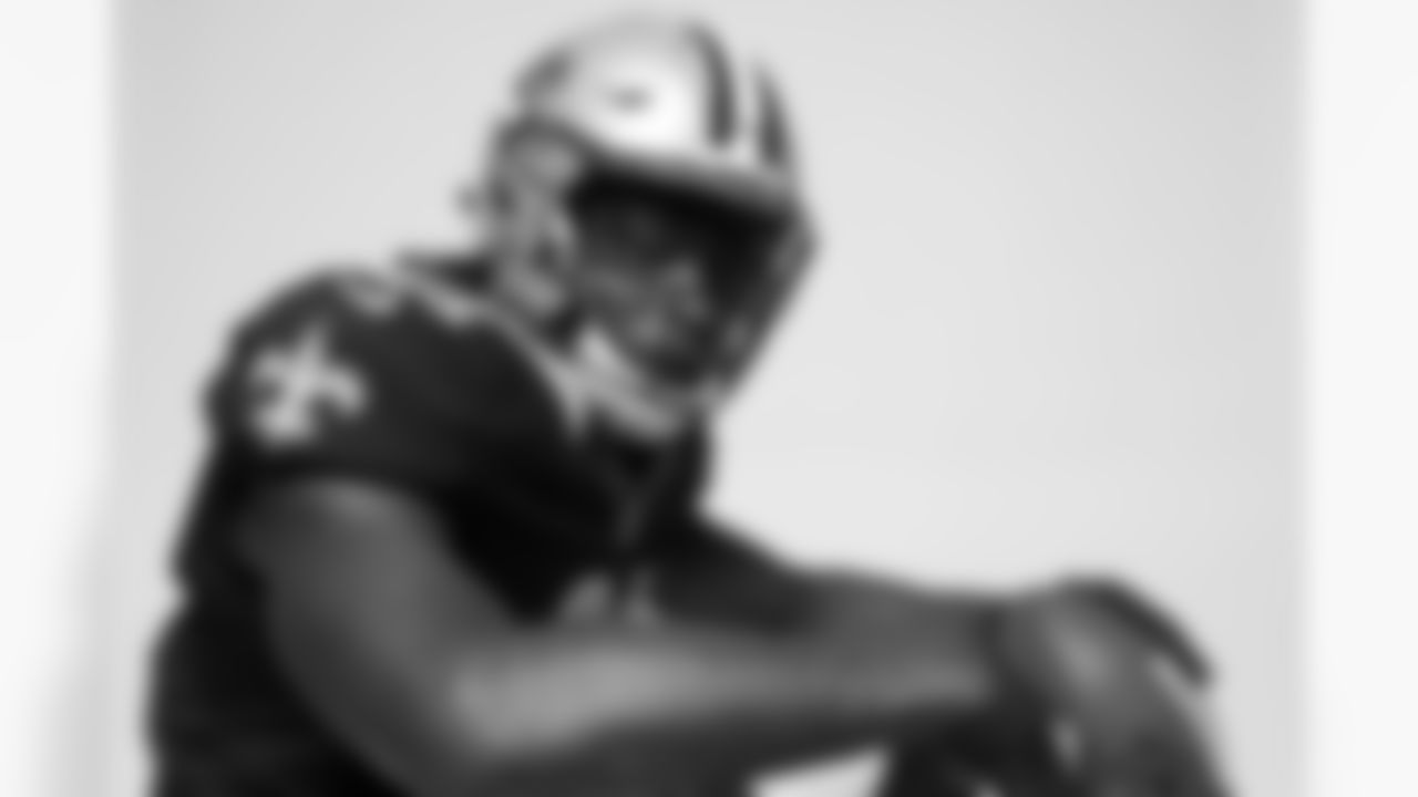 New Orleans Saints running back Alvin Kamara (41) poses for a portrait during the NFLPA Rookie Premiere on Saturday, May 20, 2017 in Los Angeles. (Ben Liebenberg/NFL)