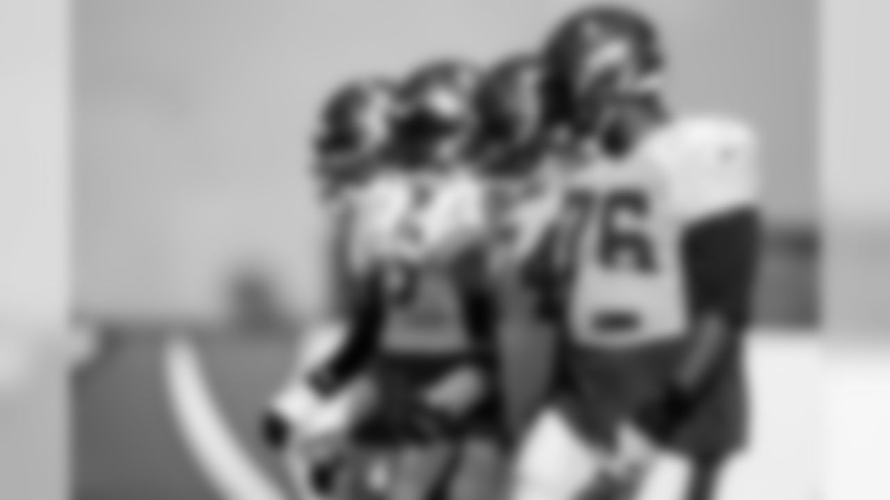 TAMPA, FL - AUGUST 20, 2020 - Offensive Tackle Donovan Smith #76 of the Tampa Bay Buccaneers during day 15 of 2020 Training Camp practice at AdventHealth Training Center. Photo By Kyle Zedaker/Tampa Bay Buccaneers