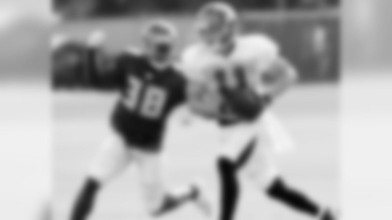 38 CB Jude Adjei-Barimah and #11 WR Adam Humphries