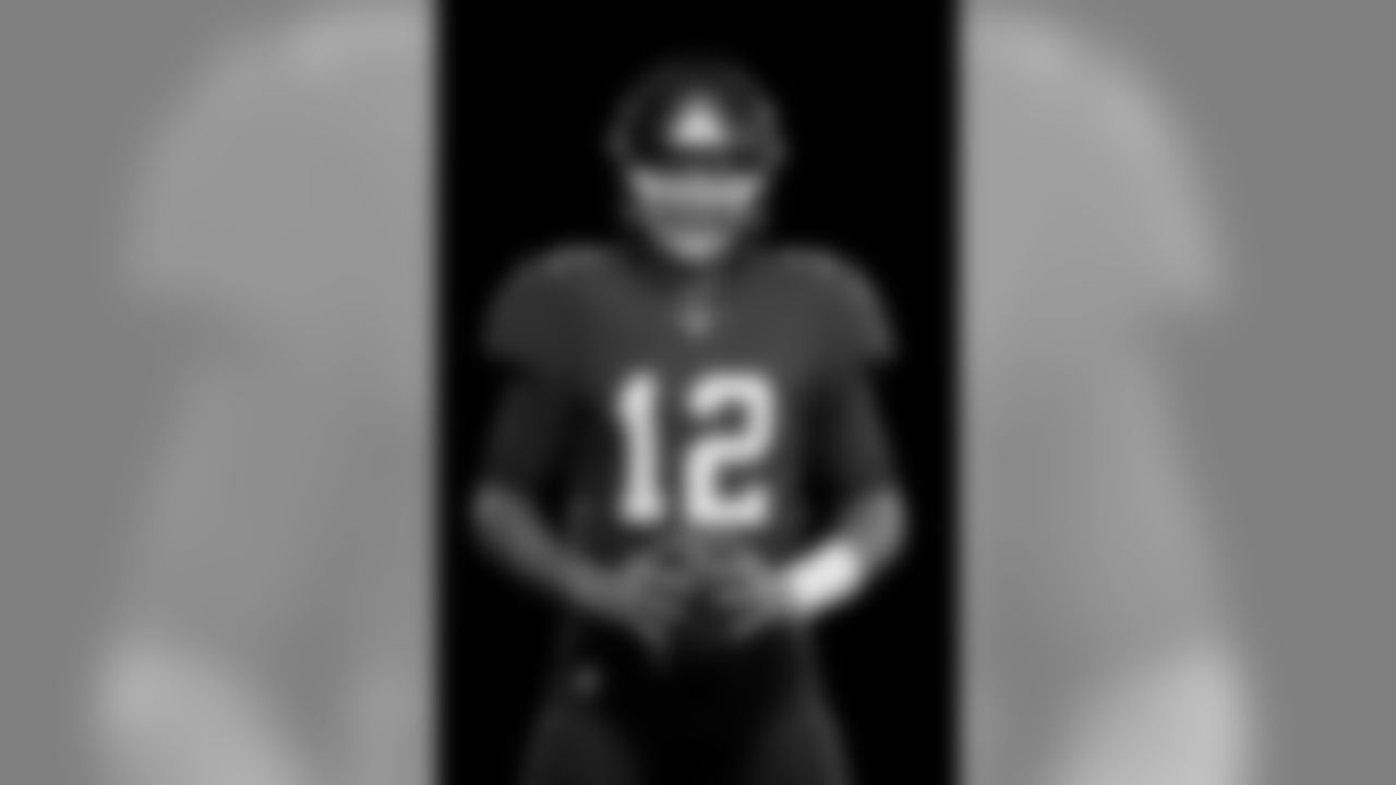 TAMPA, FL - MAY 11, 2020 - Quarterback Tom Brady #12 of the Tampa Bay Buccaneers is photographed in uniform for the first time as a member of the Bucs. Photo By Matt May/Tampa Bay Buccaneers