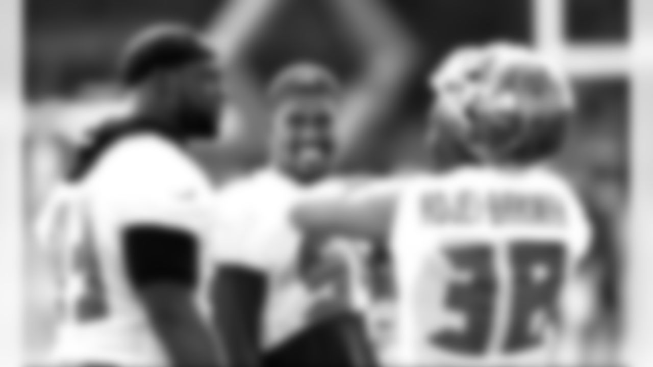 93 DT Gerald McCoy, #54 LB Lavonte David, and #38 CB Jude Adjei-Barimah
