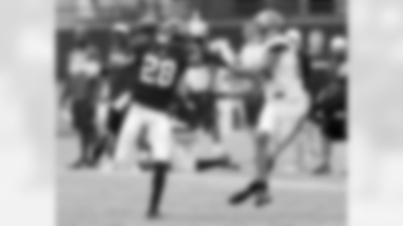 Most training camps feature at least one or two undrafted rookies who immediately make you wonder just why they weren't drafted. Melvin fits that bill for the Buccaneers this year, coming in as a rookie free agent out of Northern Illinois. While Darrelle Revis is the obvious starter at left cornerback, the Bucs must determine who will start on the other side and who will join the secondary in nickel and dime packages. Second-round rookie Johnthan Banks and 2012 holdovers Leonard Johnson and Danny Gorrer are strong candidates, but Melvin has apparently performed well enough on the practice field to be in the conversation.