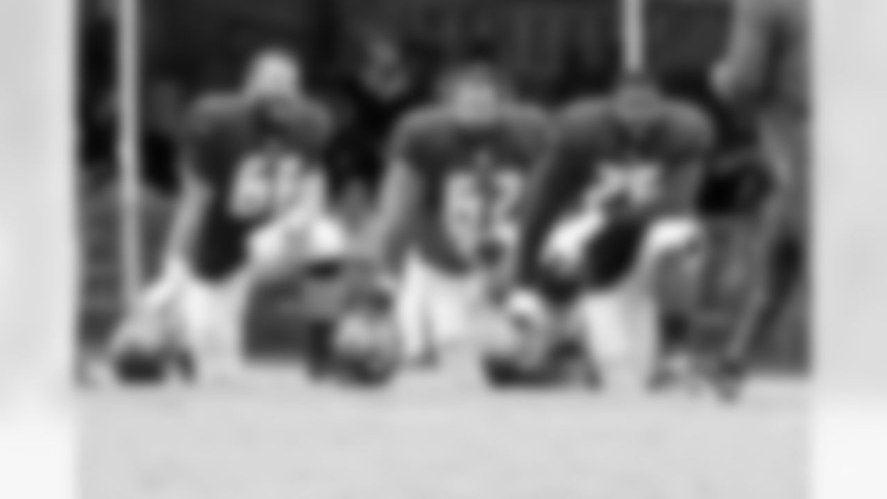68 C Joe Hawley, #62 C Evan Smith and #76 OT Donovan Smith