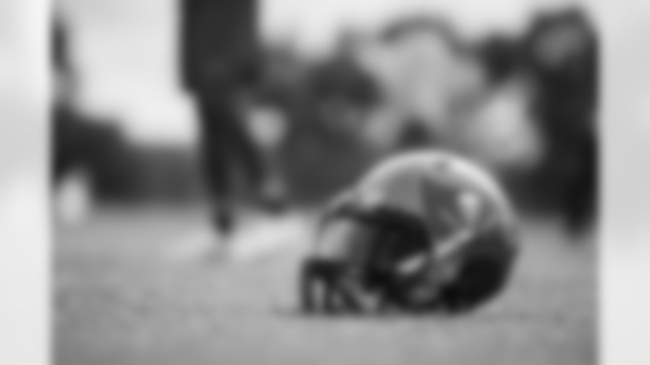 TAMPA, FL - January 21, 2022 - Helmet during practice at AdventHealth Training Center. Photo By Kyle Zedaker/Tampa Bay Buccaneers