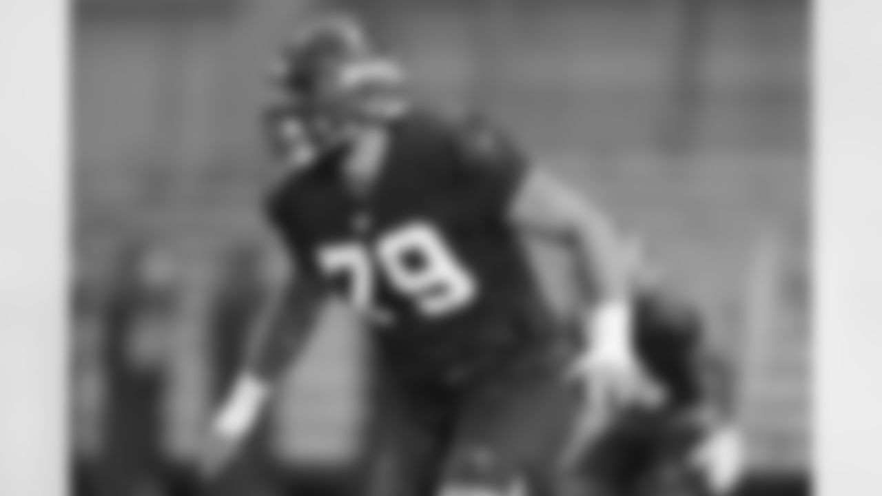 TAMPA, FL - SEPTEMBER 01, 2020 - Defensive Lineman Patrick O'Connor #79 of the Tampa Bay Buccaneers during day 25 of 2020 Training Camp practice at AdventHealth Training Center. Photo By Kyle Zedaker/Tampa Bay Buccaneers