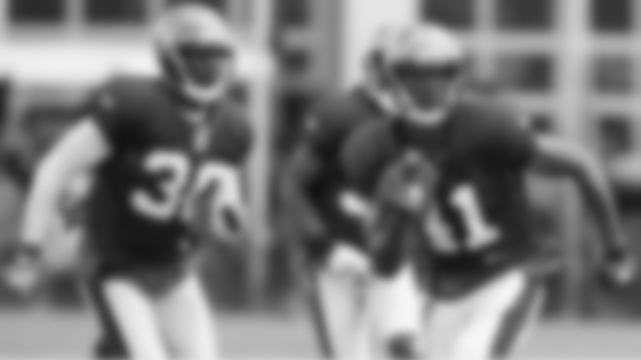 S C.J. Byrd heads back in the opposite direction after picking off a pass