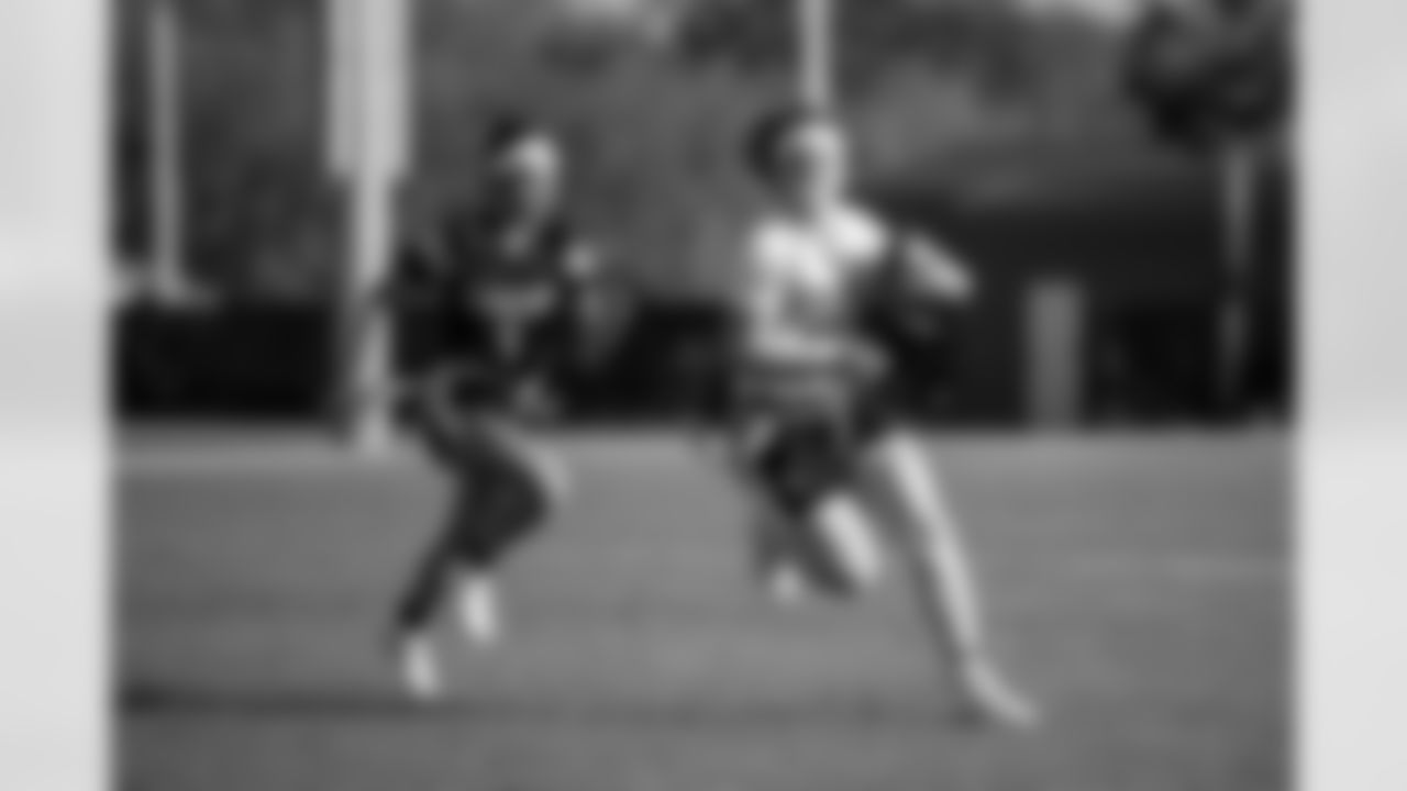 TAMPA, FL - February 26, 2021 - Athletes compete during the 2021 Girls Flag Football Preseason Classic at Tampa Sportsplex. Photo By Tori Richman/Tampa Bay Buccaneers