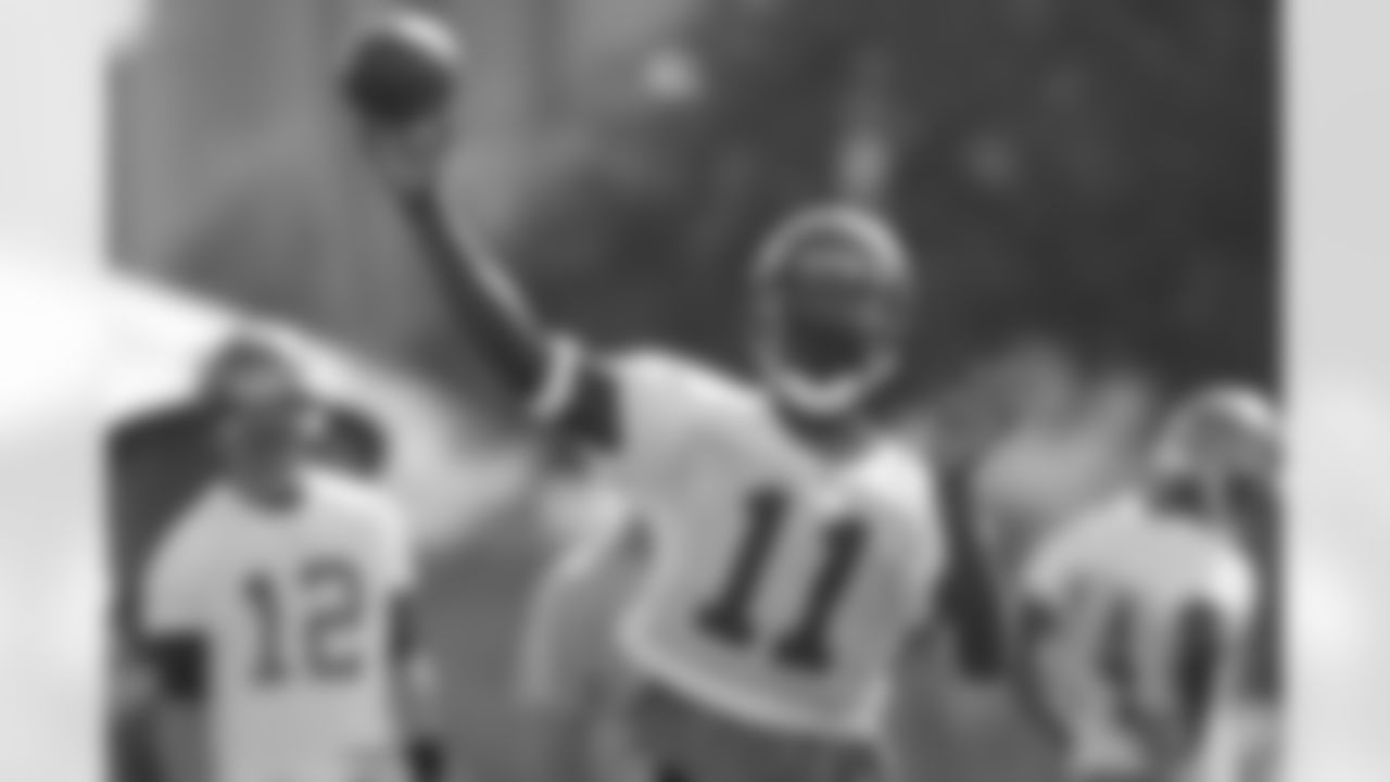 Rookie QB Josh Johnson threw several sharp passes during the one-on-one drill