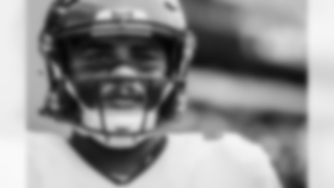EAST RUTHERFORD, NJ - JANUARY 02, 2022 - Tackle Tristan Wirfs #78 of the Tampa Bay Buccaneers before the game between the Tampa Bay Buccaneers and New York Jets at MetLife Stadium. The Buccaneers won the game, 28-24. Photo By Tori Richman/Tampa Bay Buccaneers