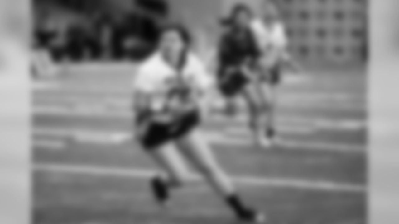 TAMPA, FL - FEBRUARY 26, 2020 - Female athletes compete on Day 1 of the 2020 Girls Flag Football Preseason Classic at AdventHealth Training Center. Photo By Kyle Zedaker/Tampa Bay Buccaneers