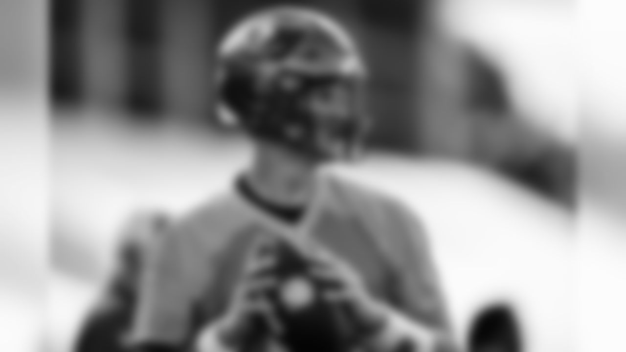 TAMPA, FL - AUGUST 12, 2020 - Quarterback Tom Brady #12 of the Tampa Bay Buccaneers during day 8 of 2020 Training Camp practice at AdventHealth Training Center. Photo By Tori Richman/Tampa Bay Buccaneers