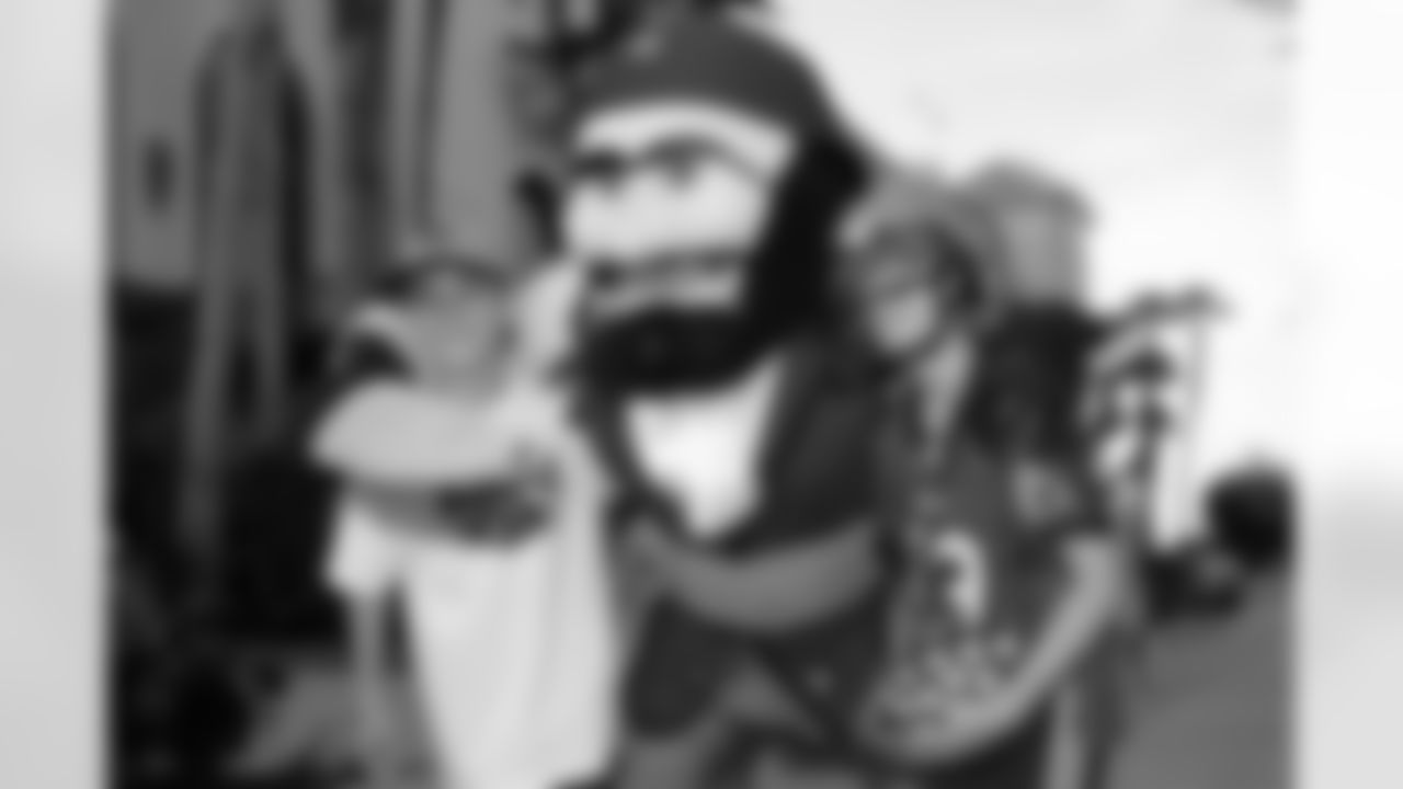 Bucs mascot Captain Fear is always popular with the kids