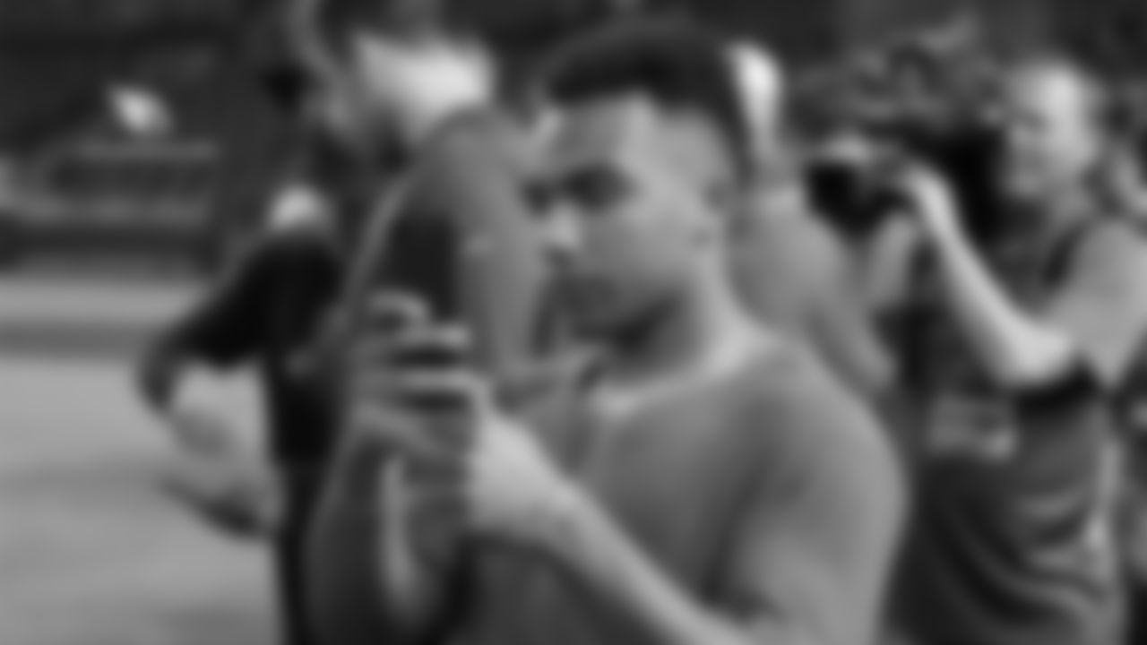 WR Christian Kirk takes a photo