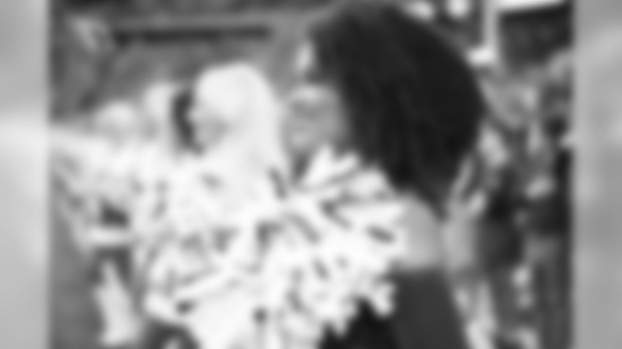 Images of Cardinals cheerleader Tequasia during the 2019 season