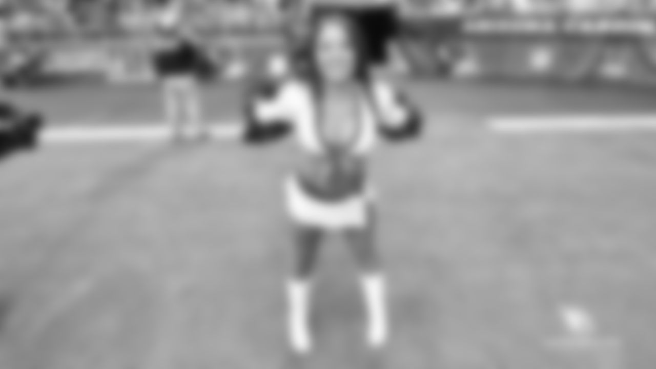 Images of Cardinals cheerleader Kayla during the 2018 season