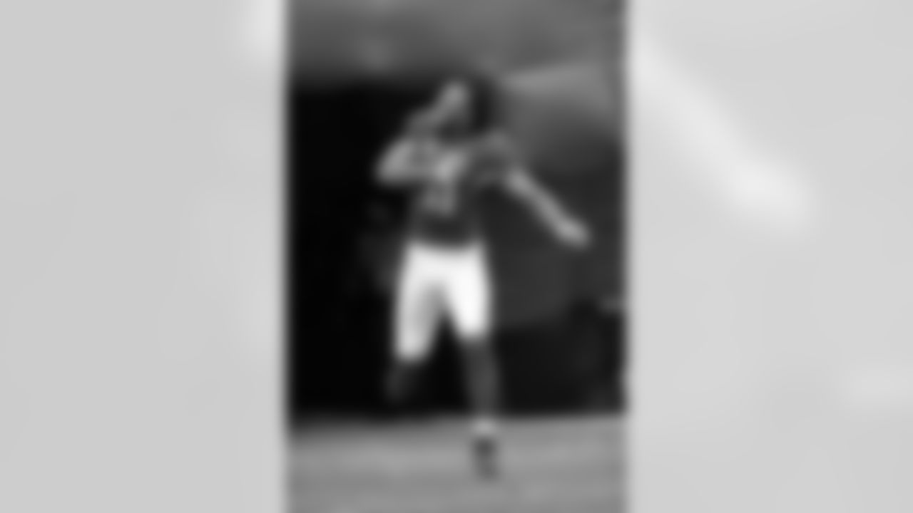 WR Larry Fitzgerald is introduced at the home opener against the Lions.