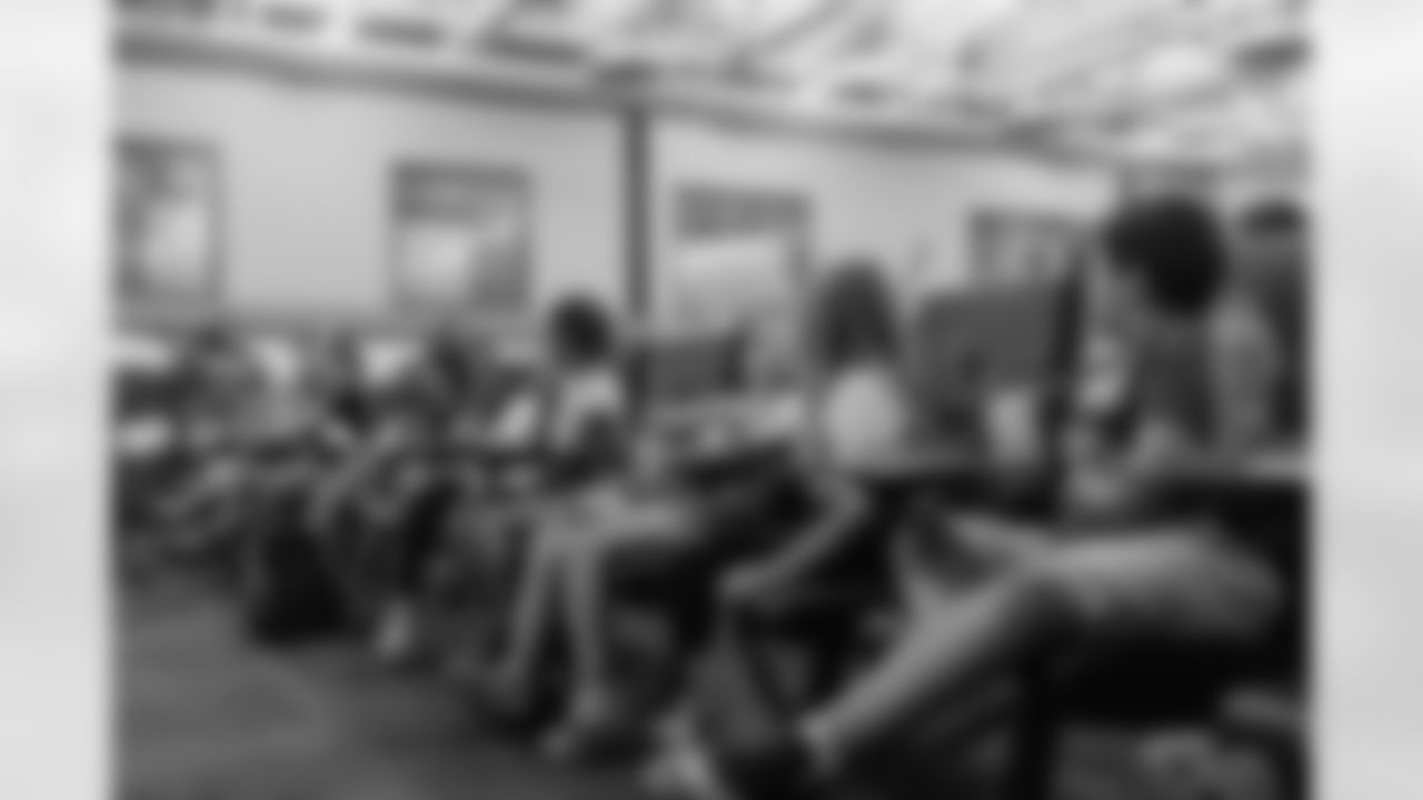 The Arizona Cardinals hosted 100 students from ICAN for a Cardinals Career Day that included a front office panel at the Dignity Health Arizona Cardinals Training Center and STEAM educational labs at Main Event with Cardinals Cheerleaders and Big Red.