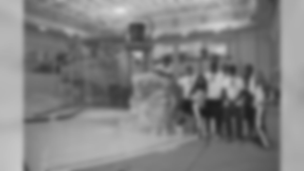 Players and Cheerleaders in the indoor waterpark