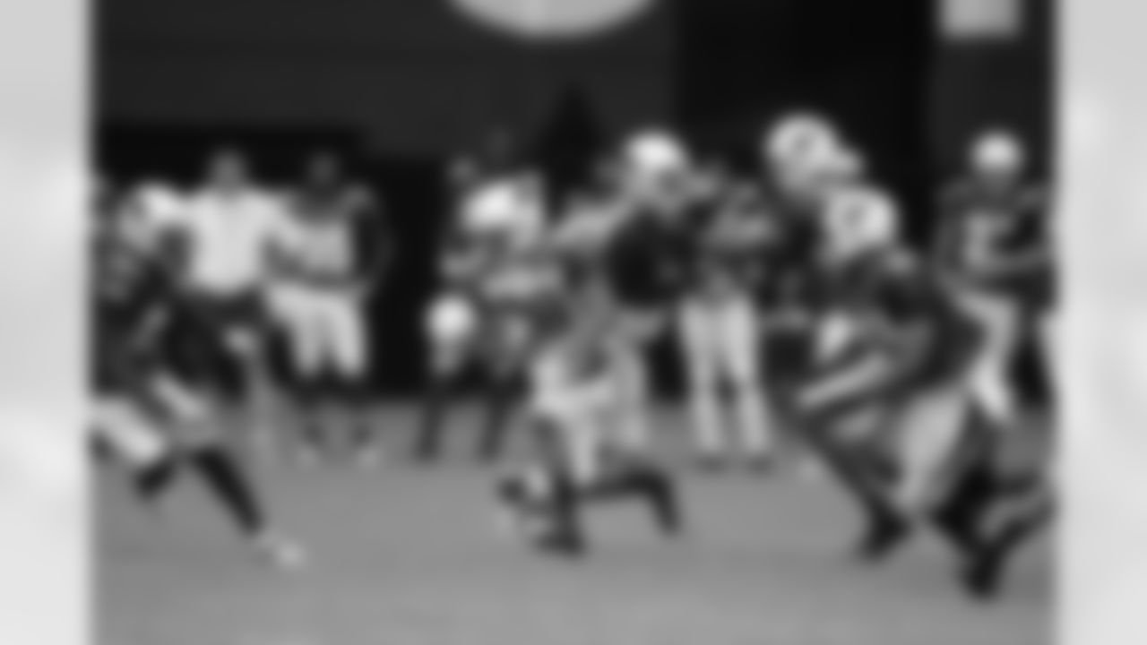 RB Andre Ellington breaks through the line