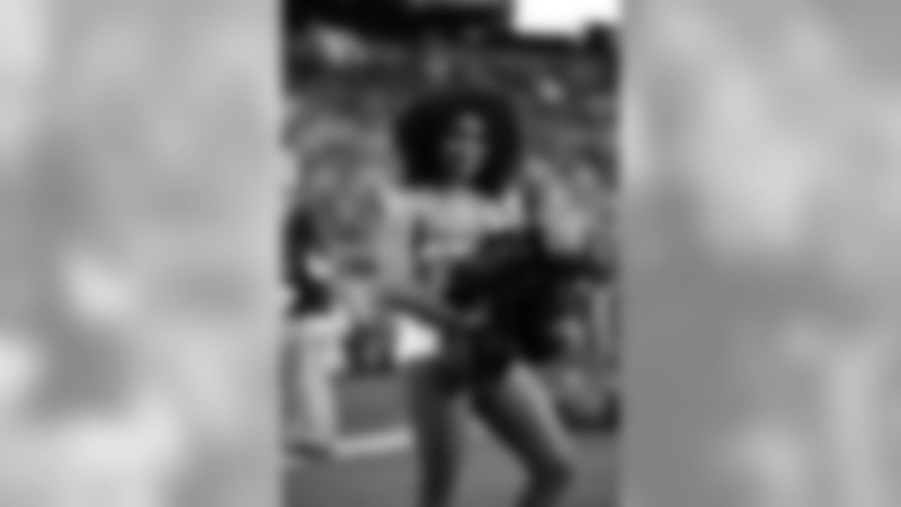 Images of Cardinals cheerleader Tequasia during the 2019 season