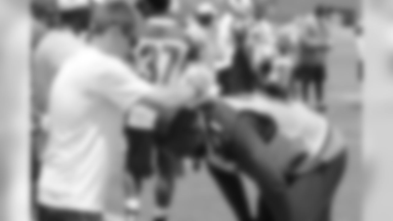 CB Patrick Peterson gets a cold towel on a hot day of practice