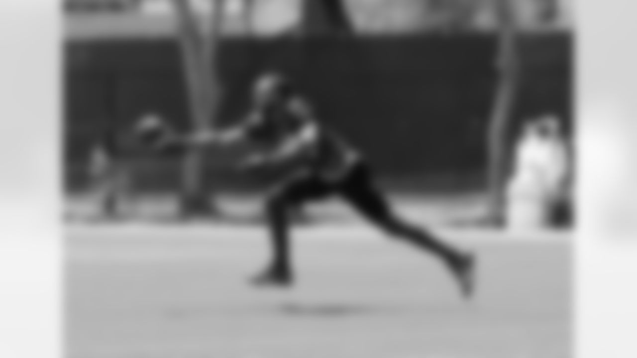 Wide receiver Larry Fitzgerald stretches for a pass