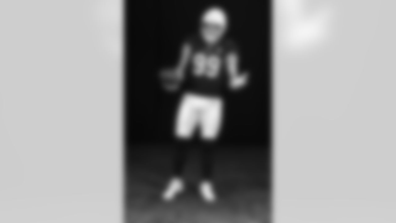 Arizona Cardinals defensive end J.J. Watt (99) poses for a photo during Cardinals Media Day on Monday, June 13, 2022 in Tempe, AZ.
