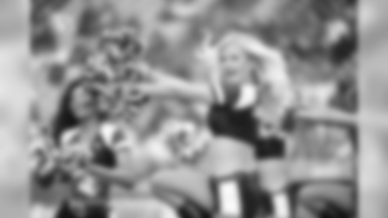 Images of Cardinals cheerleader Coley during the 2019 season