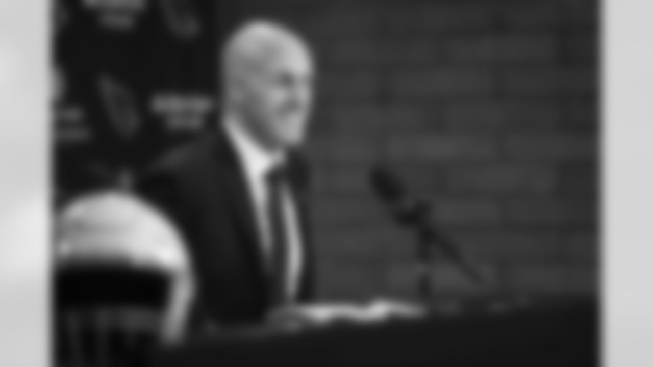 Arizona Cardinals general manager Monti Ossenfort is introduced in a press conference on Tuesday, Jan. 17, 2023 in Tempe, AZ.
