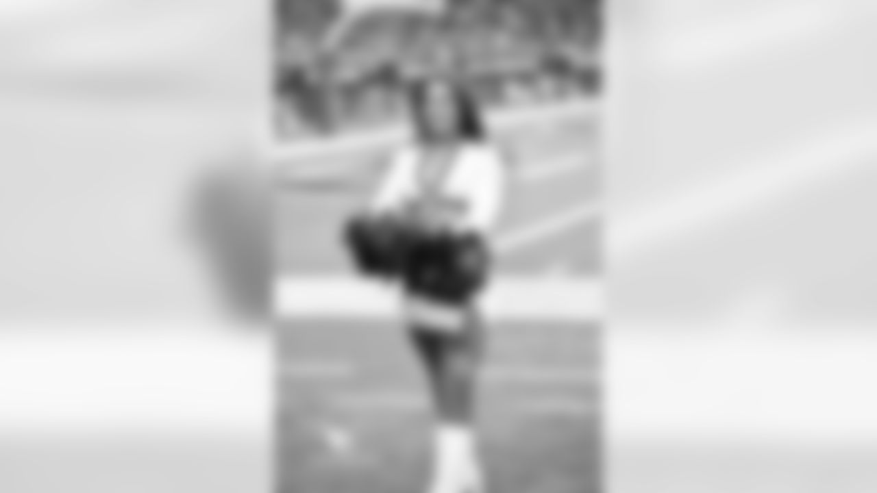 Images of Cardinals cheerleader Kayla during the 2018 season