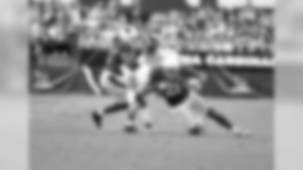 Patrick with a punishing tackle versus Detroit