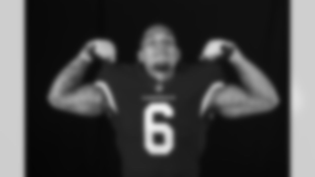 Arizona Cardinals running back James Conner (6) poses for a photo during Cardinals Media Day on Monday, June 13, 2022 in Tempe, AZ.
