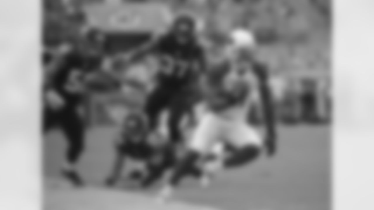 Patrick Peterson steps out of bounds while making a cut.