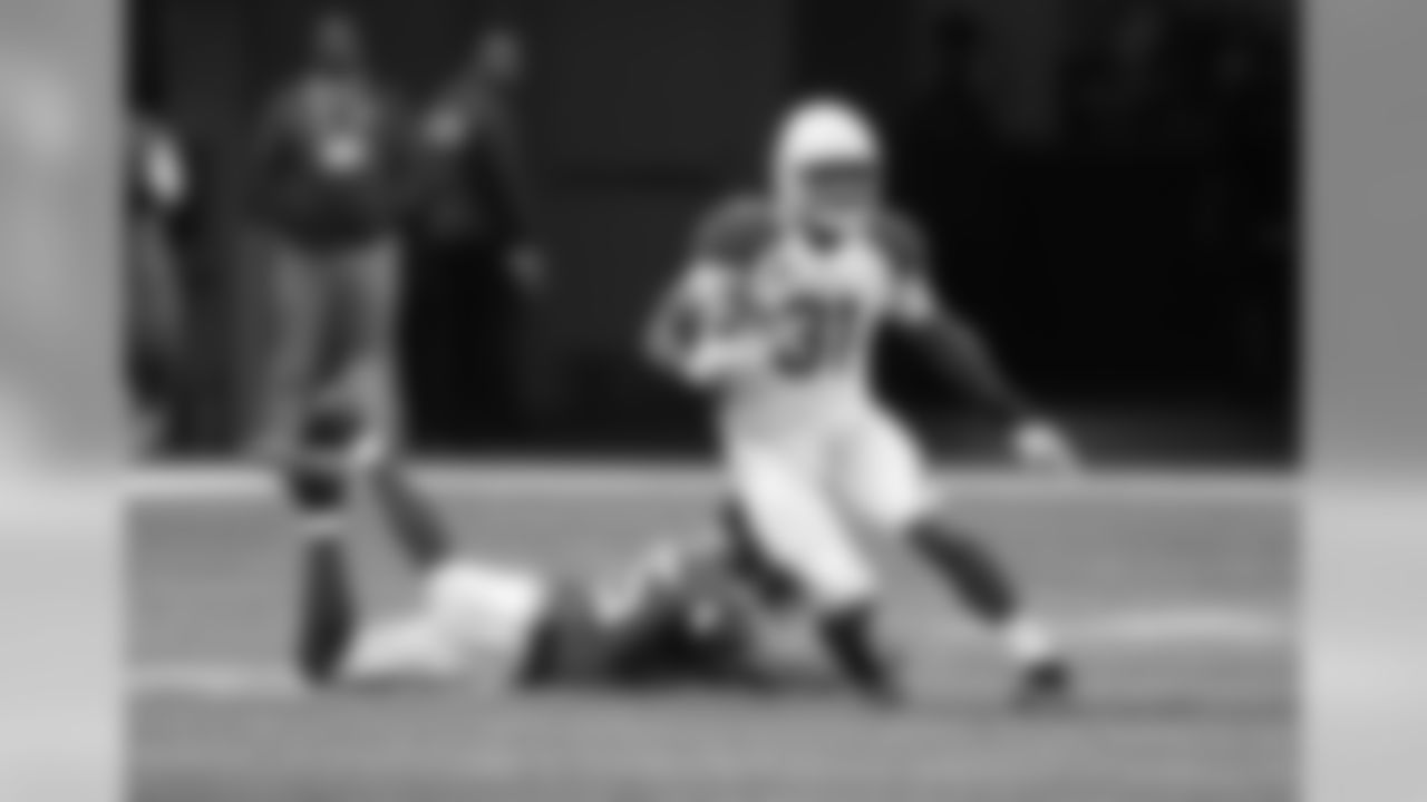 RB David Johnson on a carry in the second half against the Falcons
