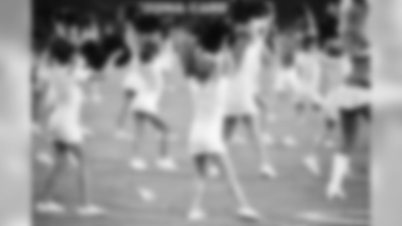 Images of the junior cheerleaders during the Chargers' game