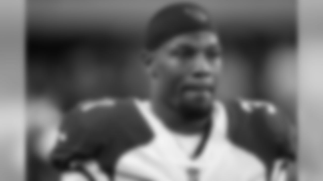 Arizona Cardinals running back David Johnson stand on the field during the first half of an NFL football game against the Minnesota Vikings, Sunday, Oct. 14, 2018, in Minneapolis.