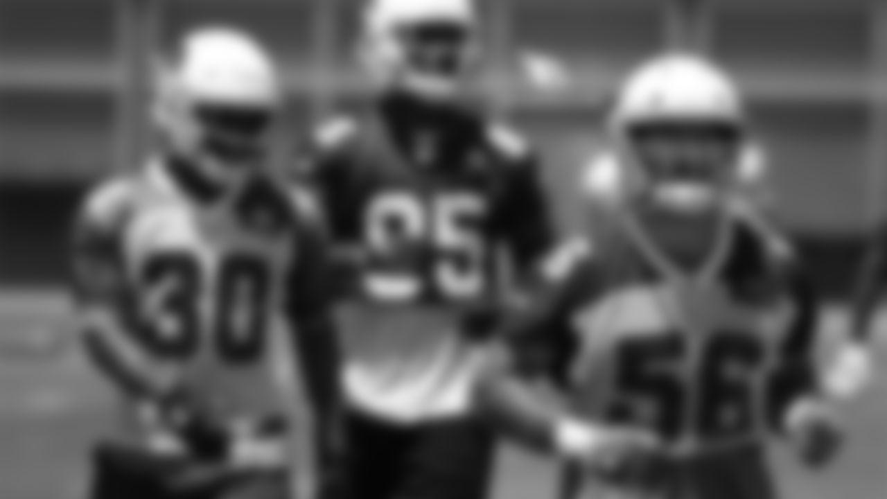 From left: S Rudy Ford, TE Gabe Holmes and LB Scooby Wright