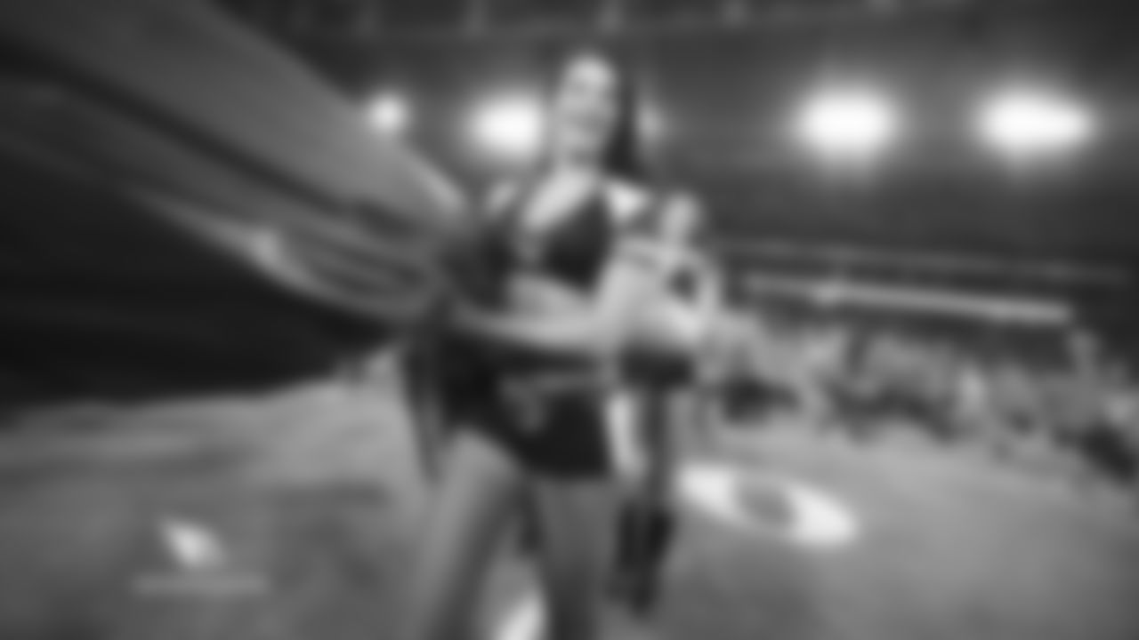 Images of Cardinals cheerleader Kelsie during the 2018 season