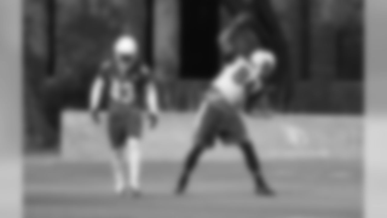 TE Jermaine Gresham spikes the ball after a touchdown during OTAs