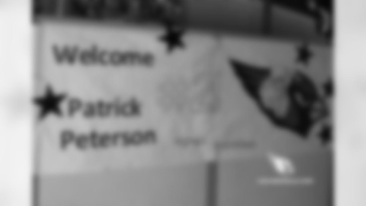 A sign to welcome CB Patrick Peterson to Joseph Zito Elementary