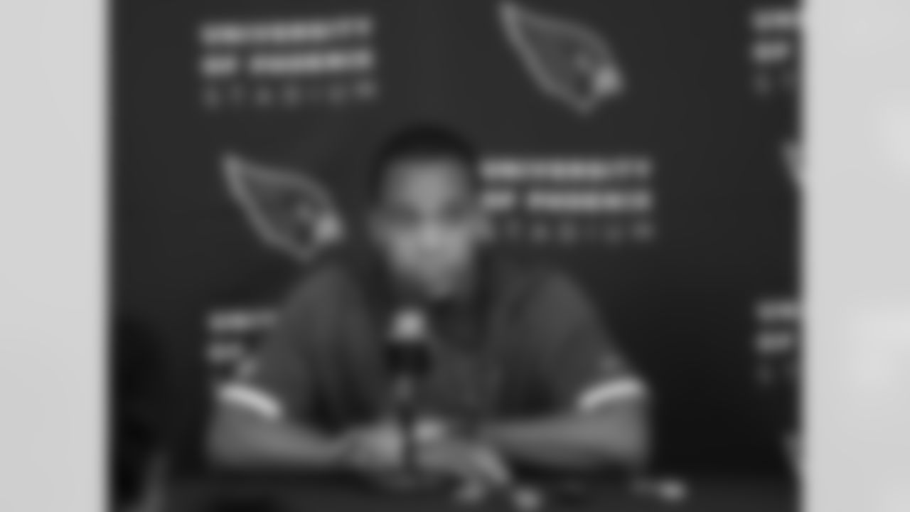 LB Kevin Minter at a press conference on May 9, 2013, after becoming a second-round selection of the Cardinals.