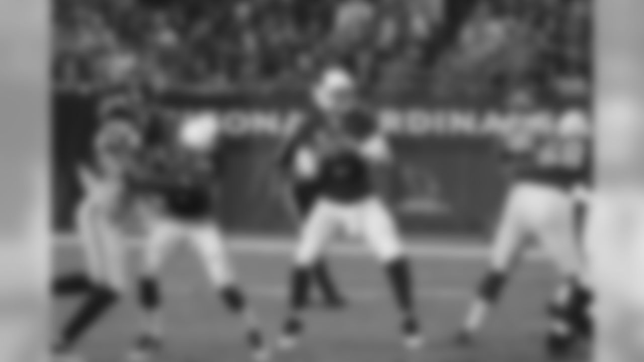 QB Carson Palmer drops back to pass