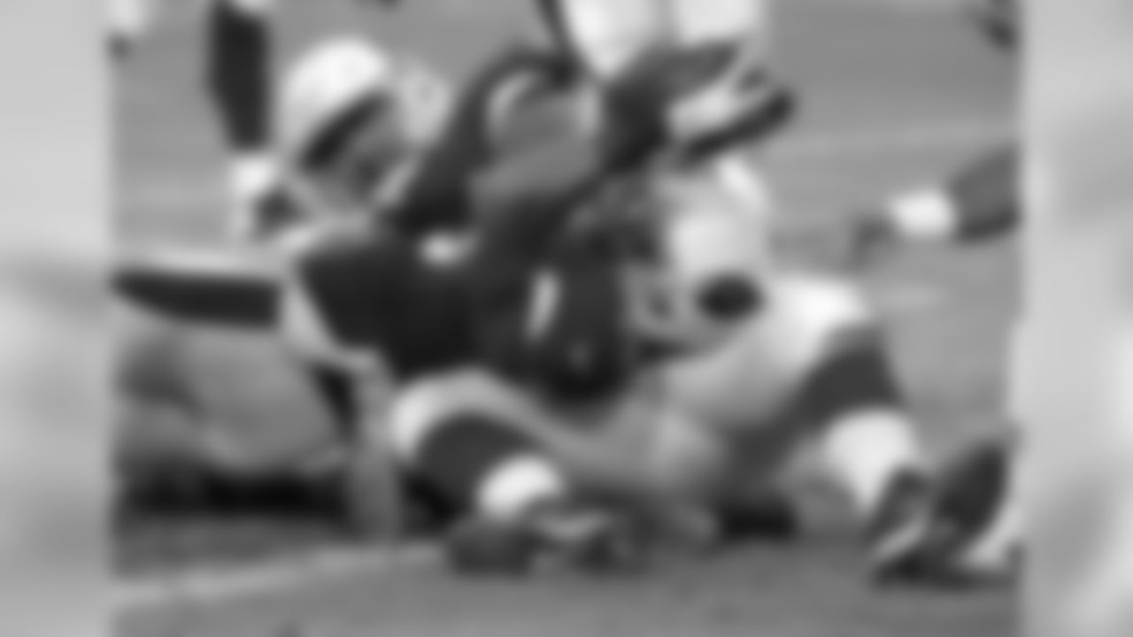 RB Andre Ellington stretches past the goal-line