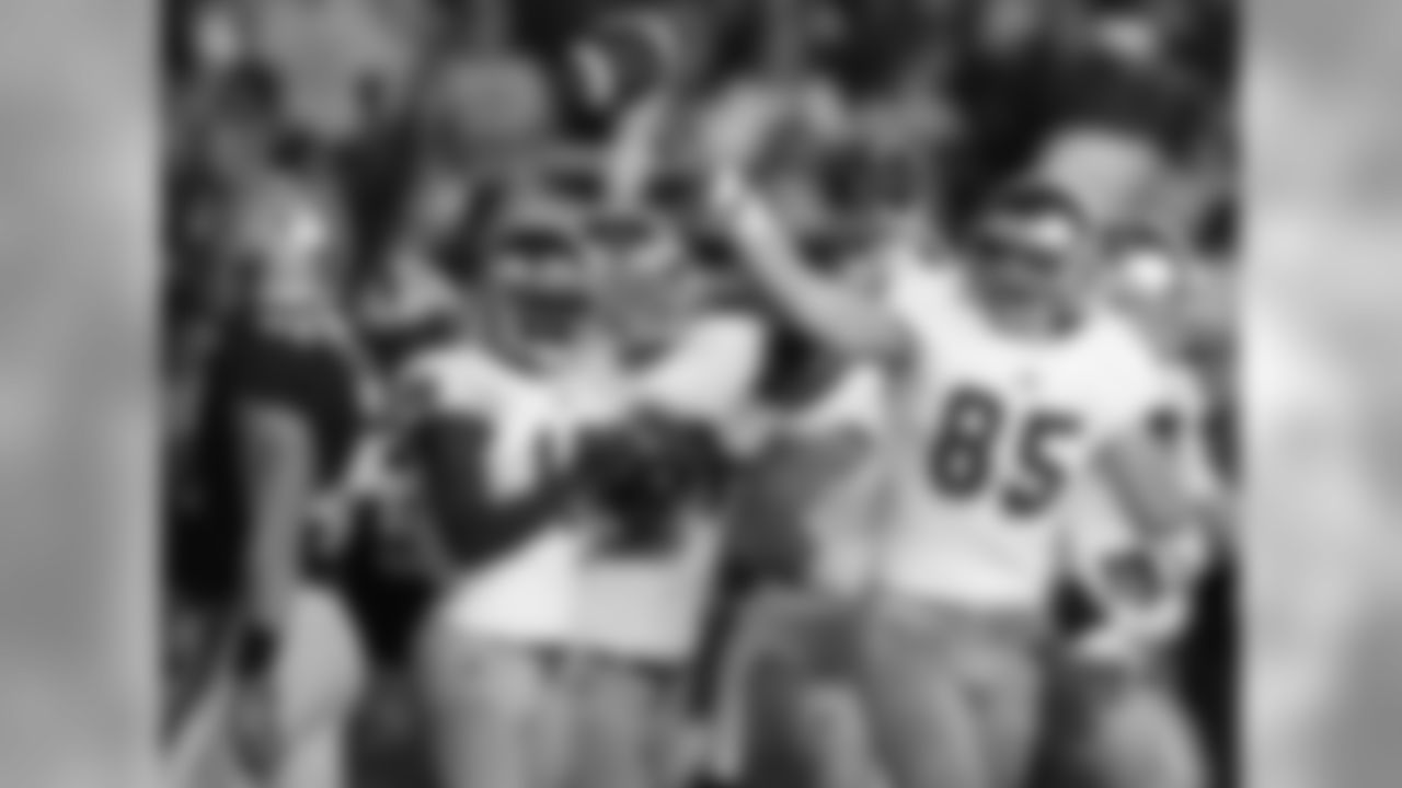 Niklas flips the ball after scoring a touchdown against Boston College on Nov. 10, 2012
