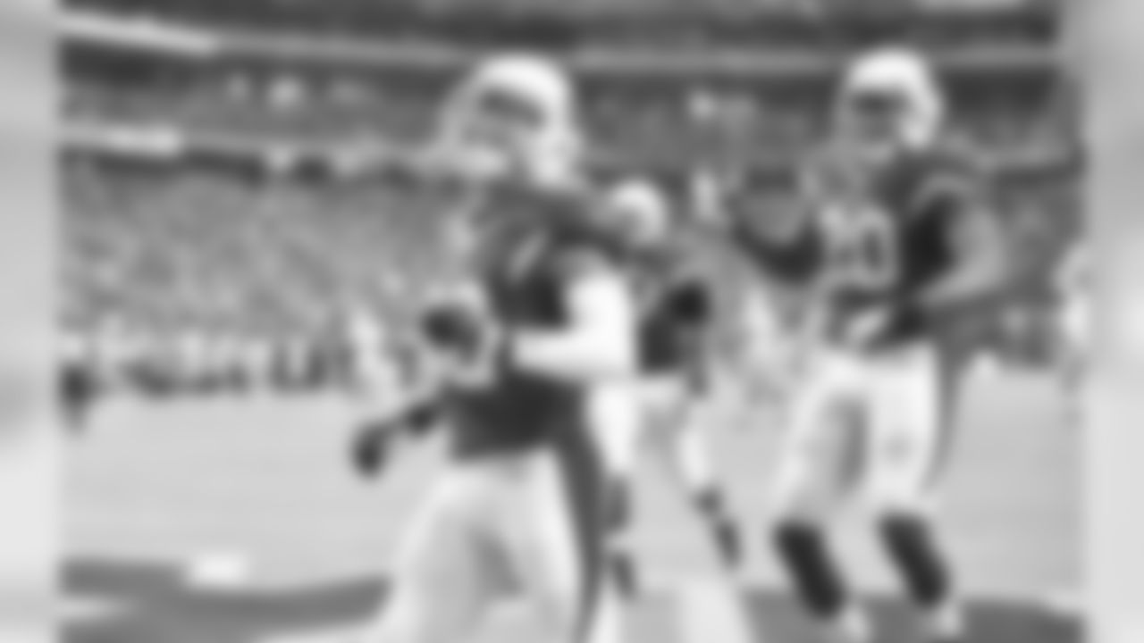 S Tyrann Mathieu celebrates his pick-six against the 49ers