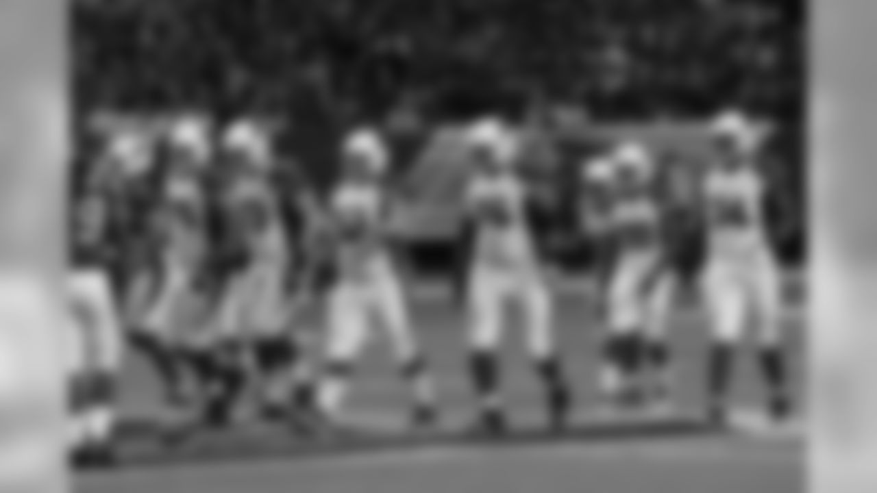 The Cardinals offensive line prepares for the snap