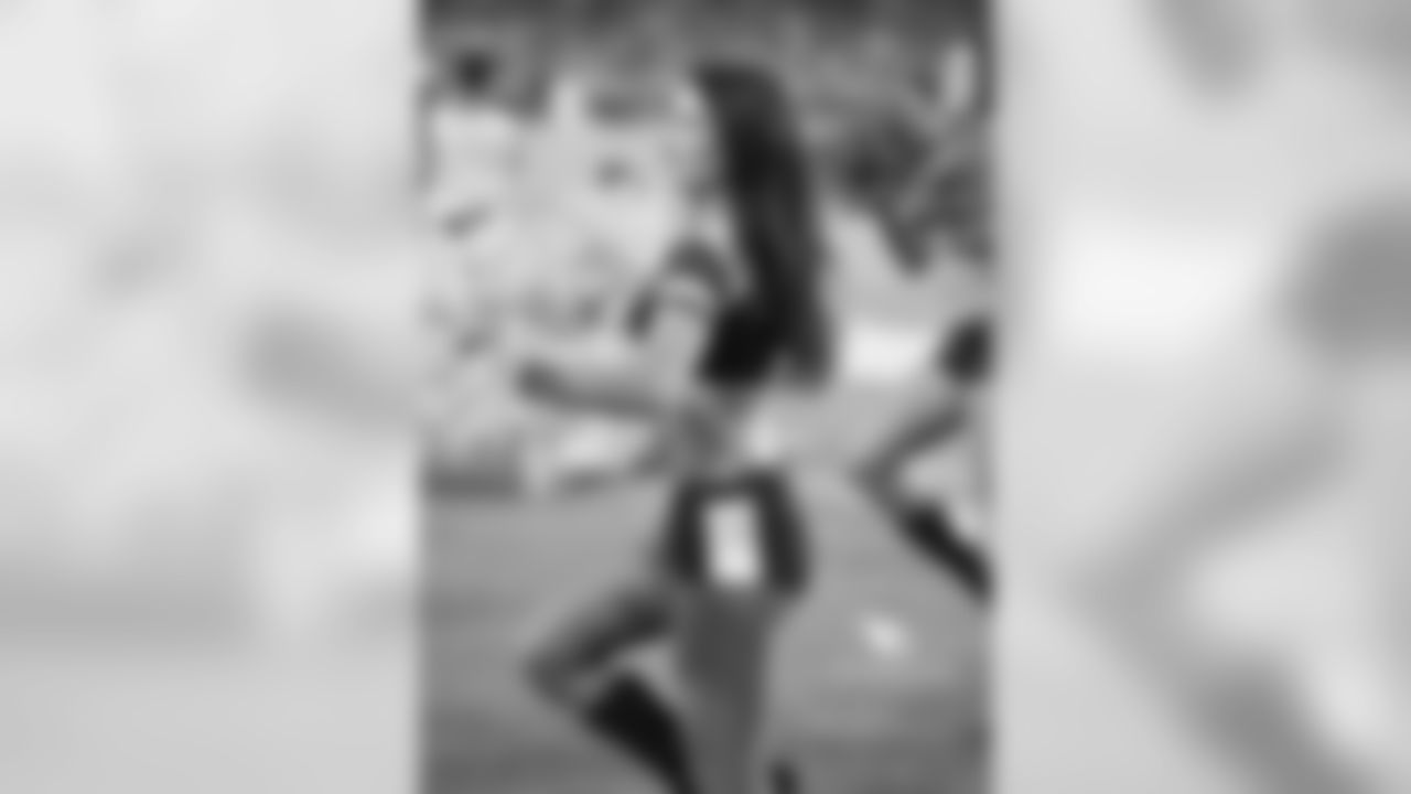 Images of Cardinals cheerleader Kelsie during the 2018 season