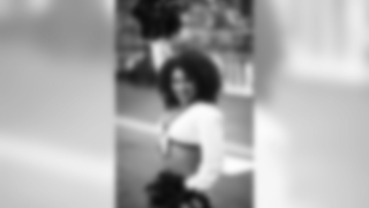 Images of Cardinals cheerleader Tequasia during the 2019 season